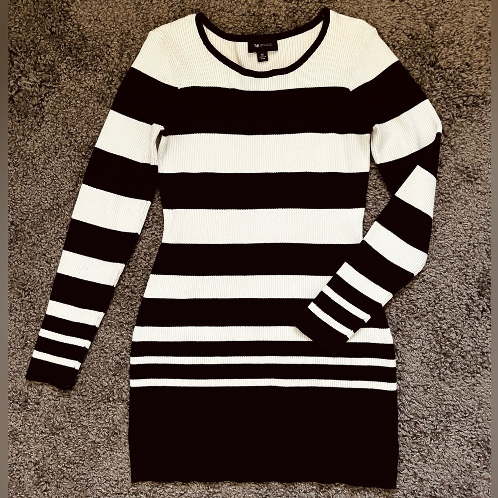 Striped sweater dress